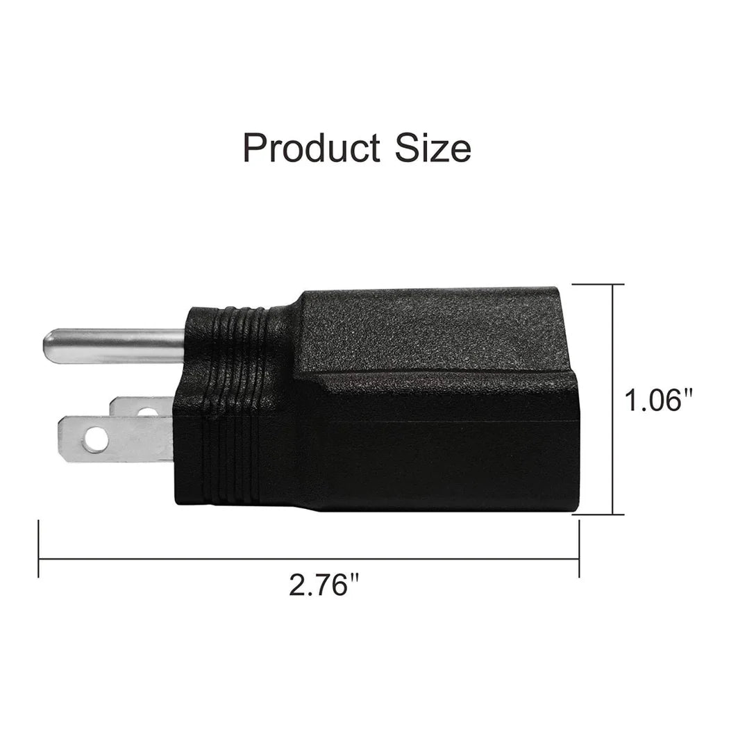 PA-1 plug adapter dimensions 2.76 x 1.06 in
