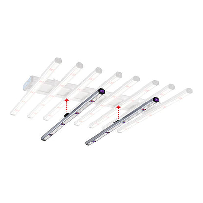 Two UV-1 bars added to a Model-H style multi-bar fixture