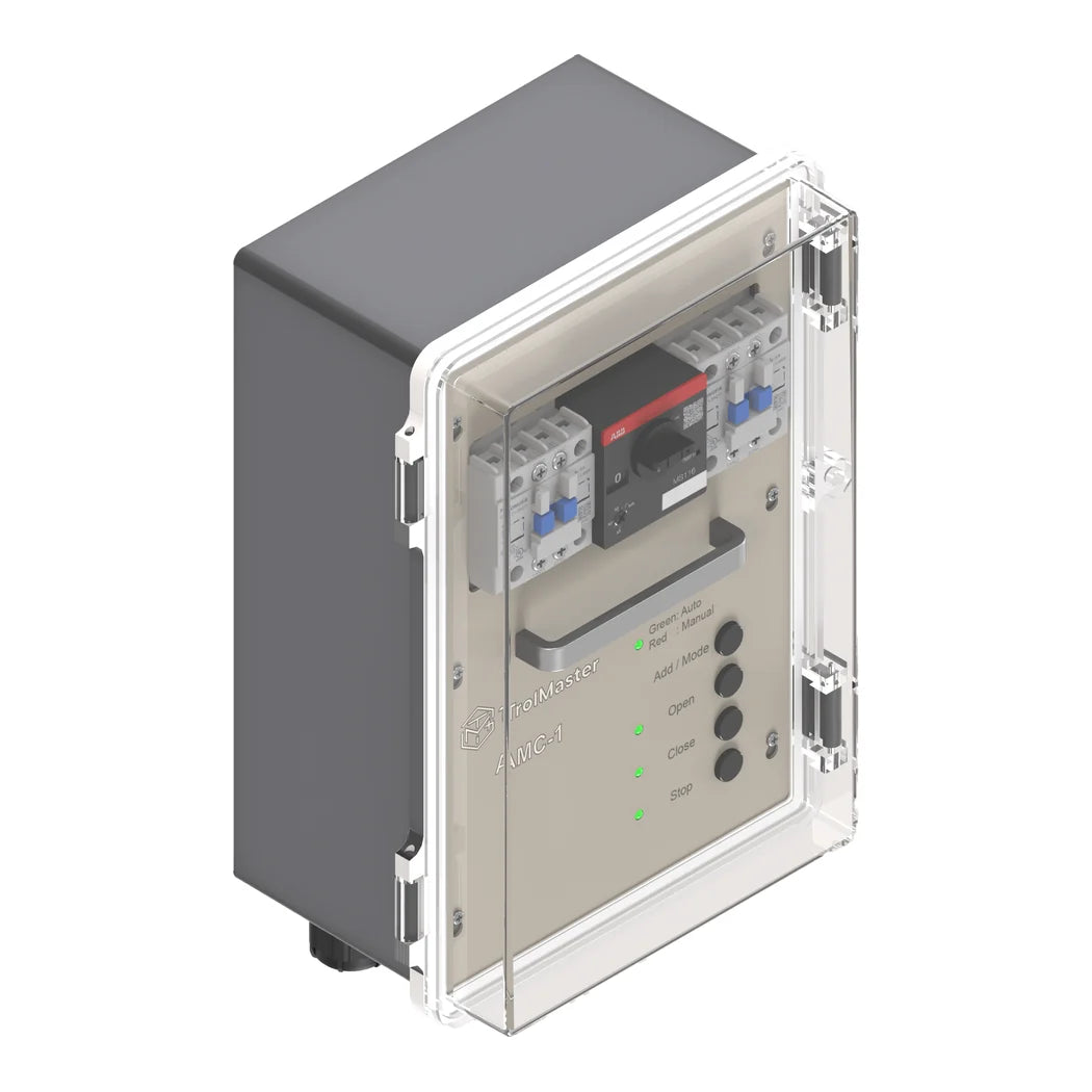 TrolMaster AMC-1 curtain motor controller angled view