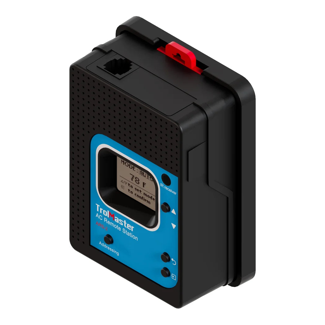 TrolMaster ARS-2 AC Remote Station side angle with RJ12 port