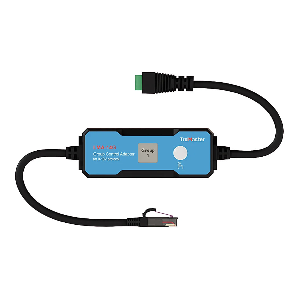 TrolMaster LMA-14G group control lighting adapter with 0-10V leads