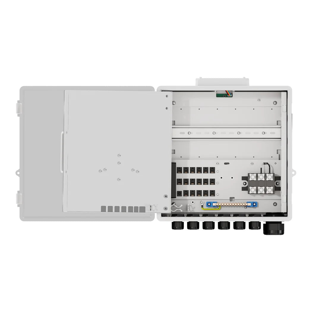 TrolMaster SCC-4 Mini Controller Cabinet open with DIN rail relay slots
