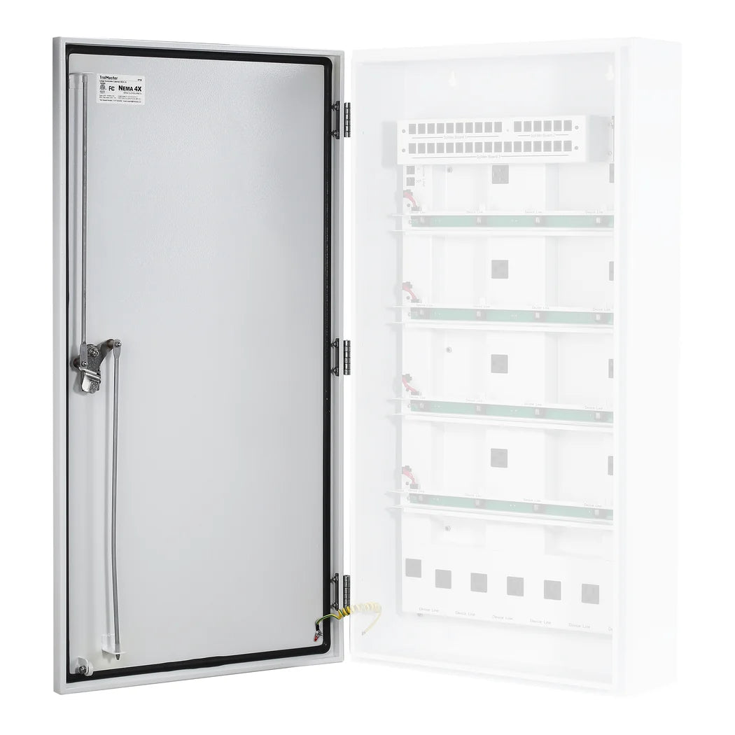 SCC-D2 solid door installed on an open SCC-2 controller cabinet (cabinet sold separately)
