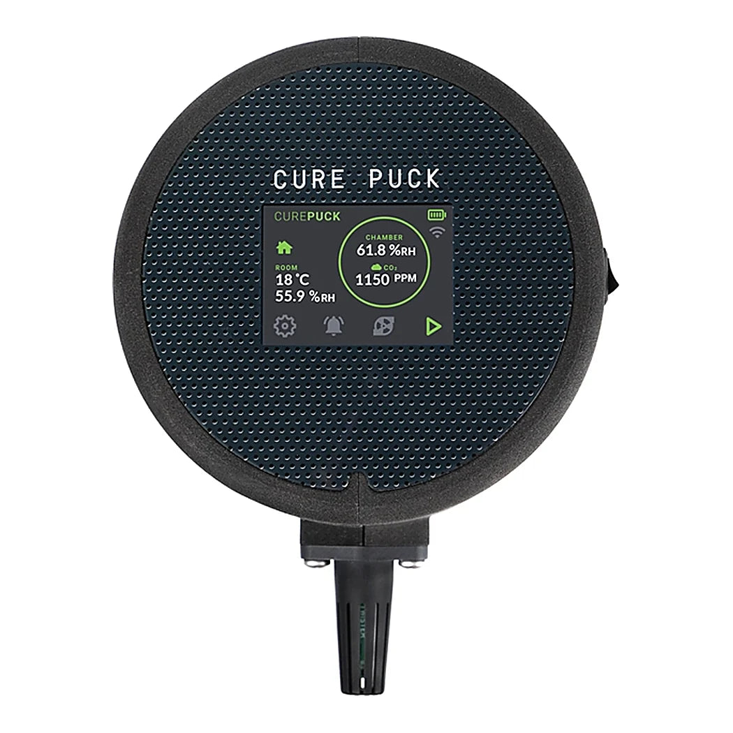 Twister Cure Puck humidity and temperature monitor for curing containers