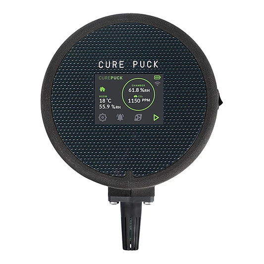 Twister Cure Puck humidity and temperature monitor for curing containers