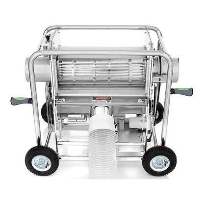 Twister T2 bud trimming machine, side view on rolling stand
