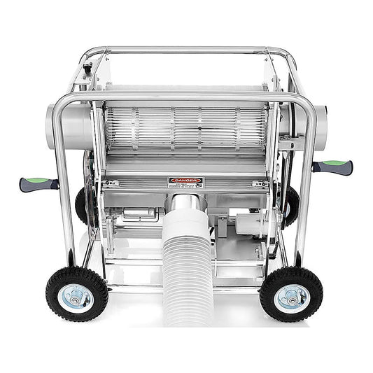 Twister T2 bud trimming machine, side view on rolling stand