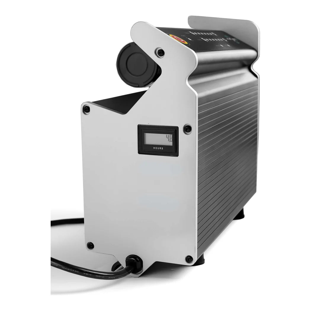 Twister T4 Trimmer - Variable Speed Wet & Dry Trimming Machine - control end, angled view