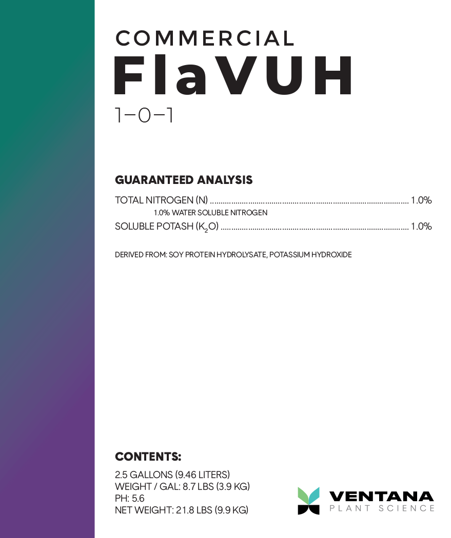 Ventana Plant Science - Commercial FlaVUH (1-0-1) - 5 Gallons (2 x 2.5 gals)
