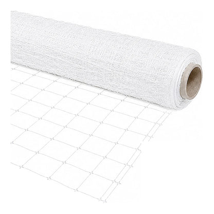 VineLine white plastic trellis netting roll with 4 inch squares