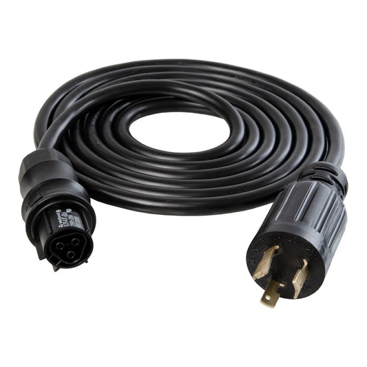 Wieland Female Cable Harness 8' Black, 18AWG w/347V Locking Plug, L24-20P - 8 ft female cable harness with locking plug