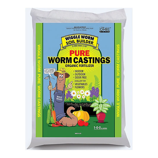 Wiggle Worm Earth Worm Castings -- 30 lbs - Wiggle Worm Soil Builder earthworm castings bag